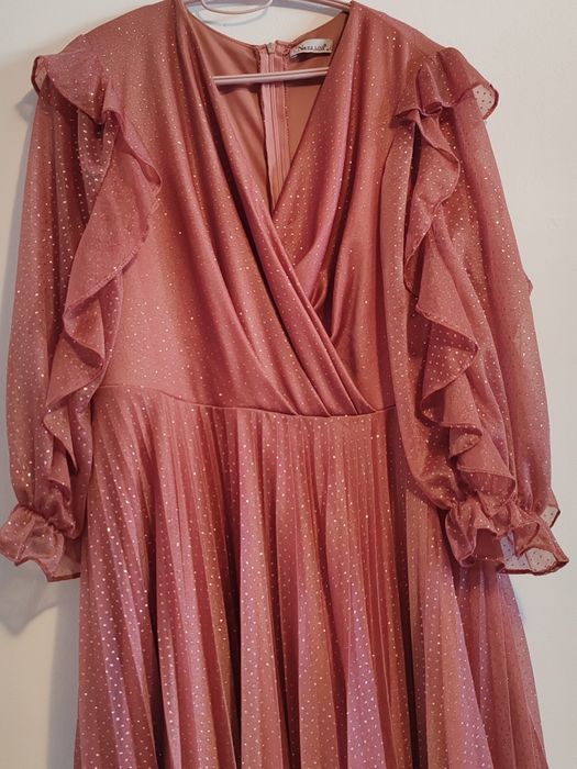 Rochie din voal cu sclipici