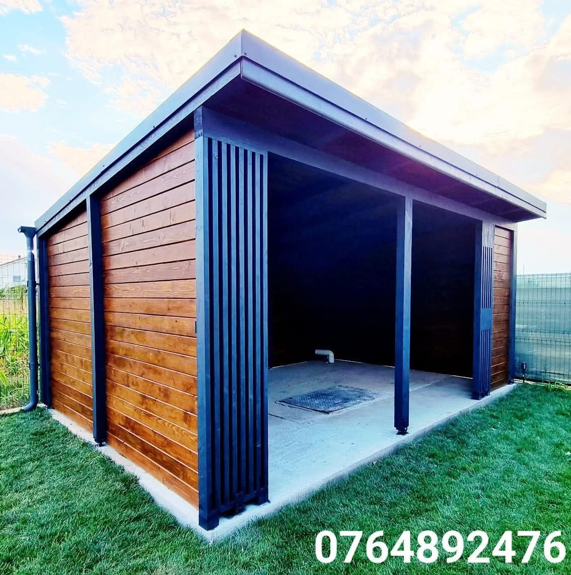 Pavilion din lemn 4x3m Bucuresti montaj 4 ore terasa foisor pergola
