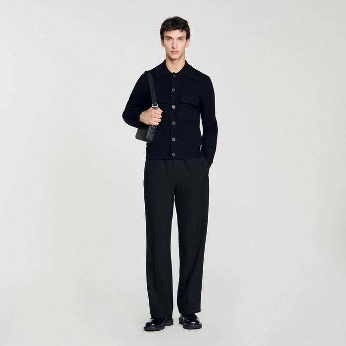 Sandro, Cardigan din tricot Milano New Home, Negru, L