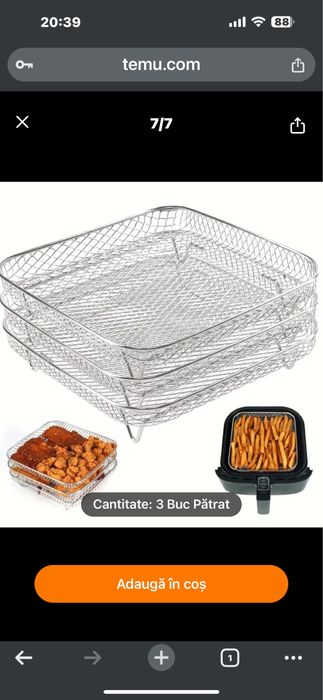 Cosuri air fryer otel inoxidabil