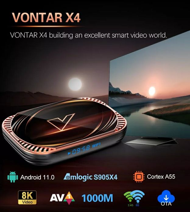 Vontar X4 Android 11 iptv Box 4GB RAM Configurat România