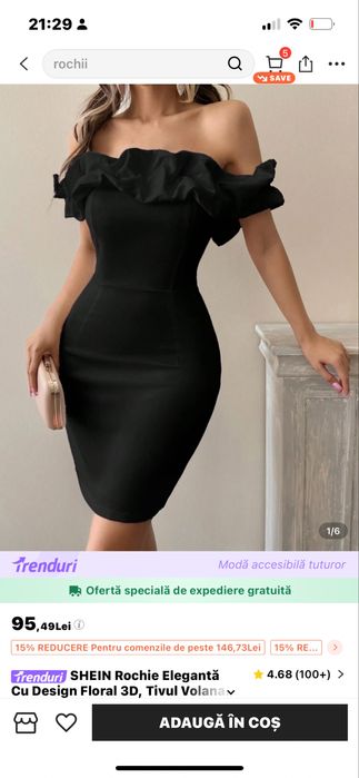 Vand aceasta rochie midii mai jos de genunchi + pantofi daca doriti