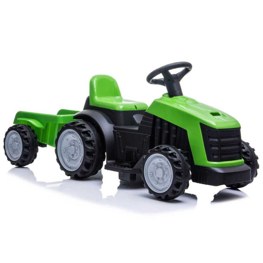 Tractor electric cu remorca pentru copii TR1908T galben