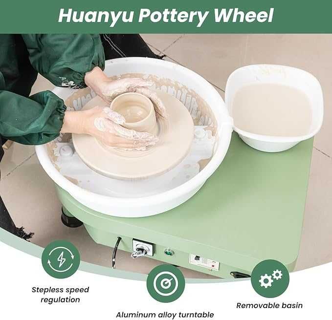 Mașină pentru ceramică Huanyu de 25cm cu pedală