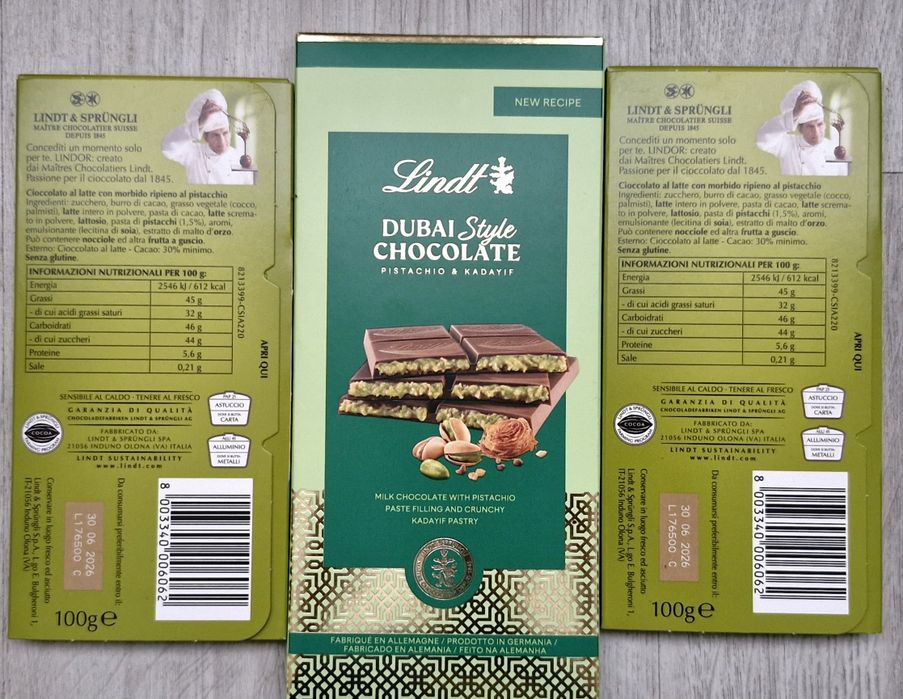 Ciocolata Lindt fistic