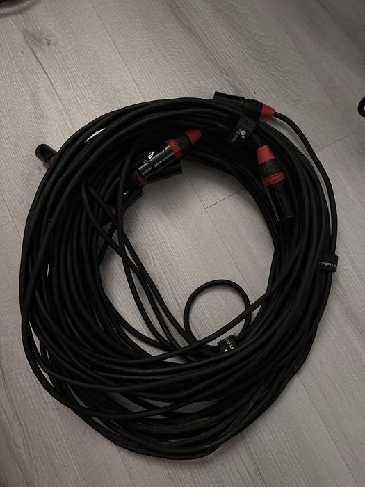 3 bucati de Cabluri DMX Stairville 3 pini 10 metri