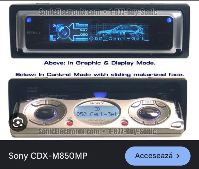 Cd player auto Sony CDX M ,doua fete,old school,