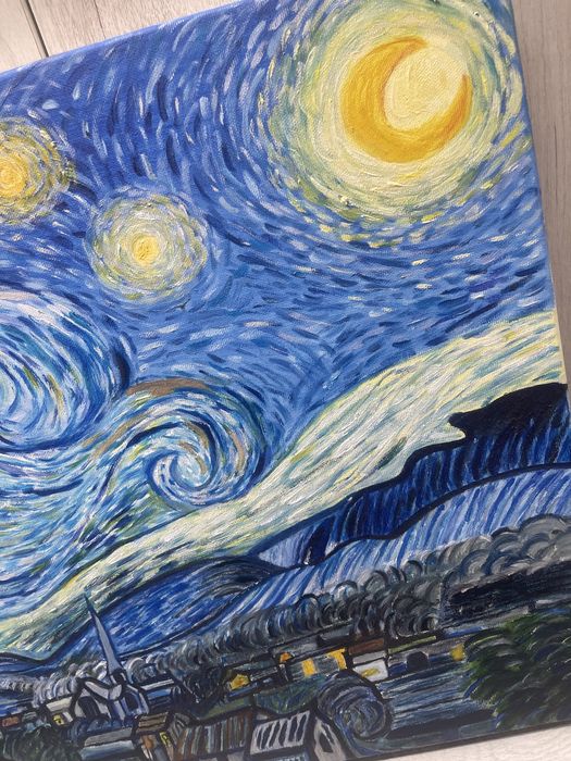 Starry night reproducere proprie ulei pe panza Van Gogh