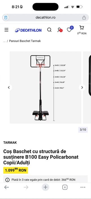 Vand cos tarmak aproape nou