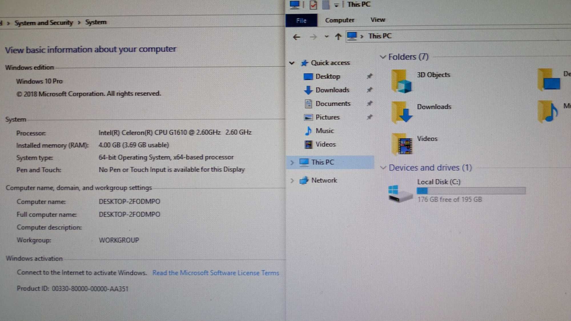 PC Настолен компютър лицензиран Windows 10