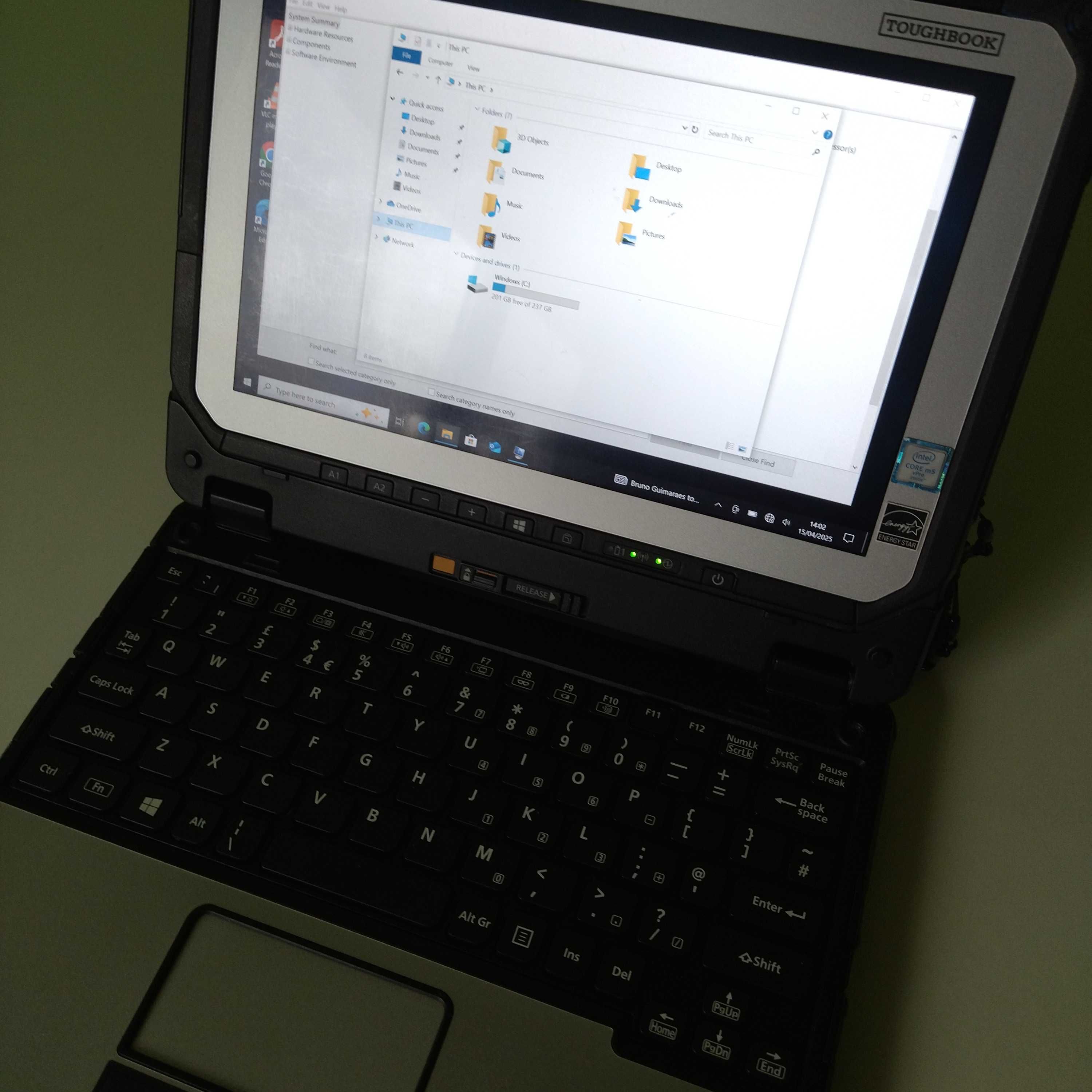 Panasonic Toughbook CF-20  m5, 8 ram, 256 ssd, tablet-touchscreen