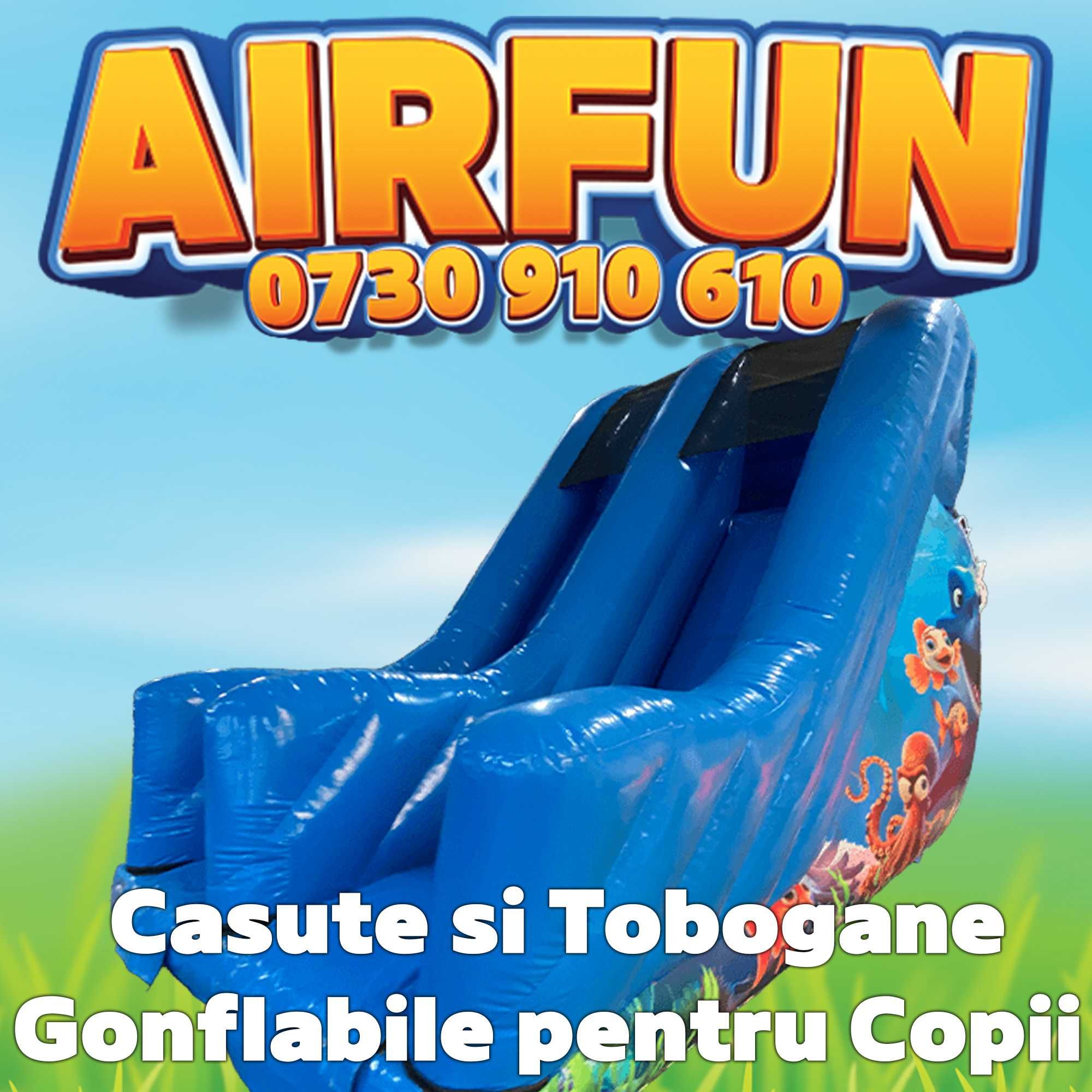 Tobogane gonflabile, topogane si casute pentru copii