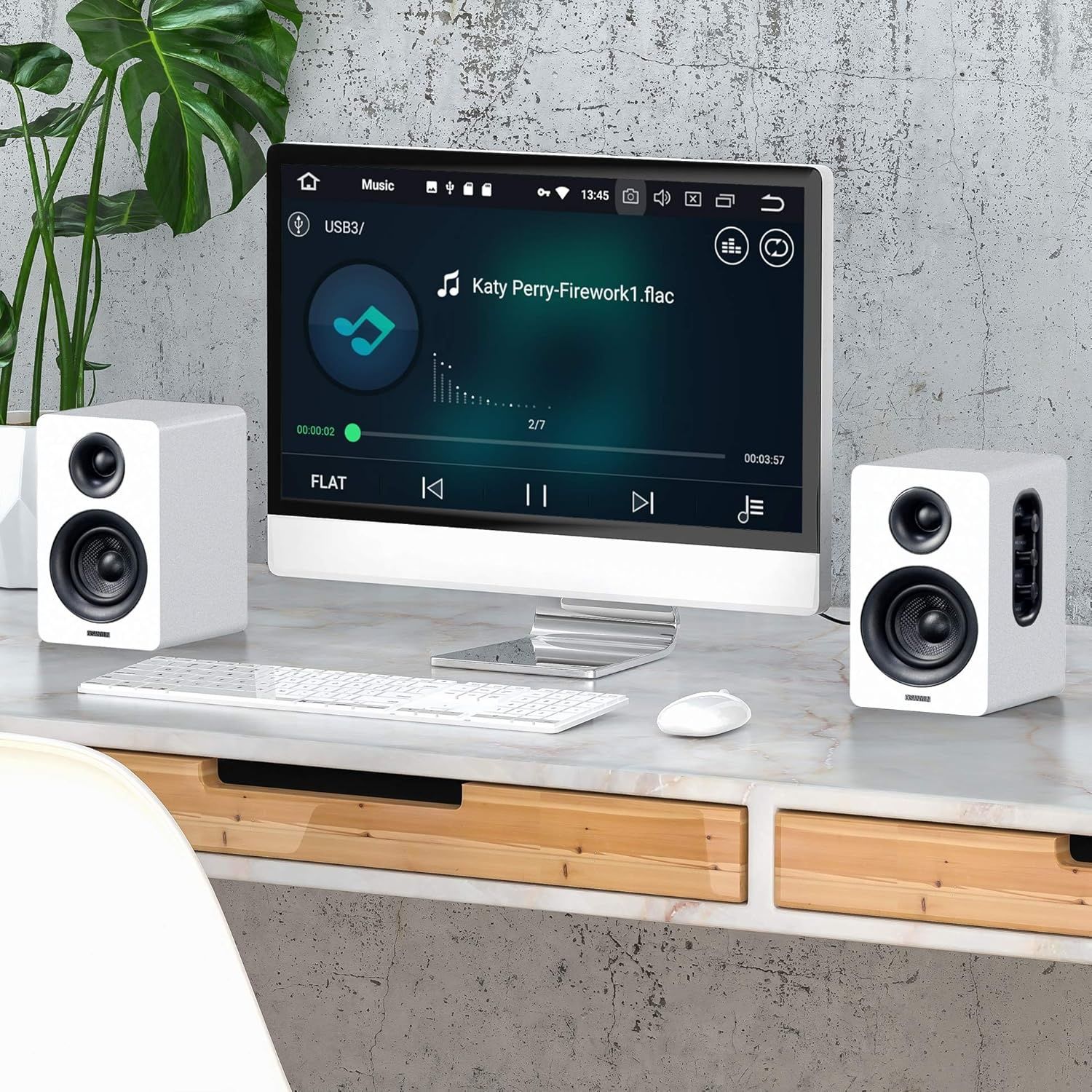 60W, 3" карбонови Hifi колони за компютър, Bluetooth 5.0, Sanyun SW208