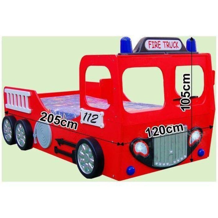 Pat, pătuț  copii mașina pompieri