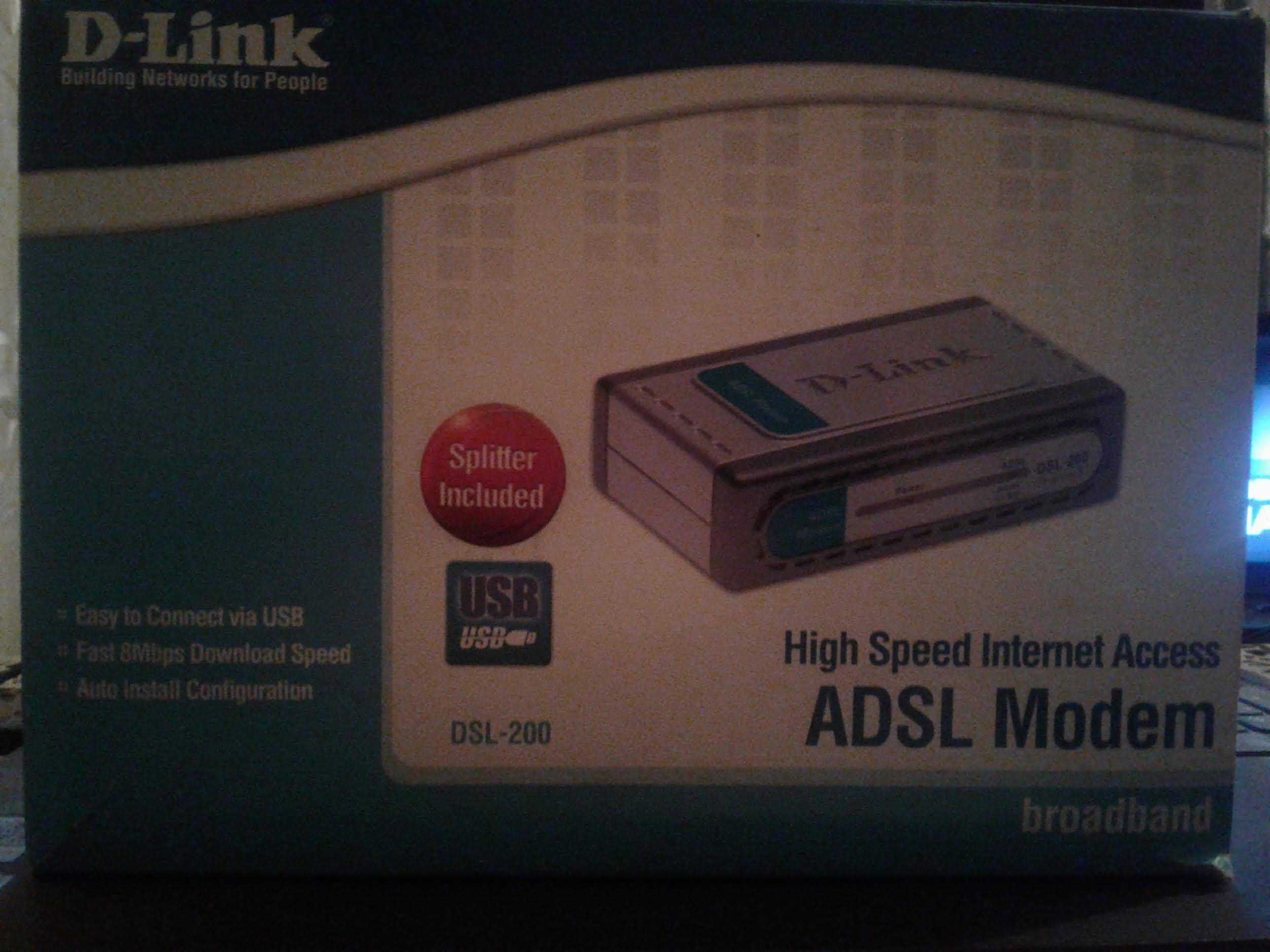 ADSL-модем D-Link DSL-200     маршрутизатор