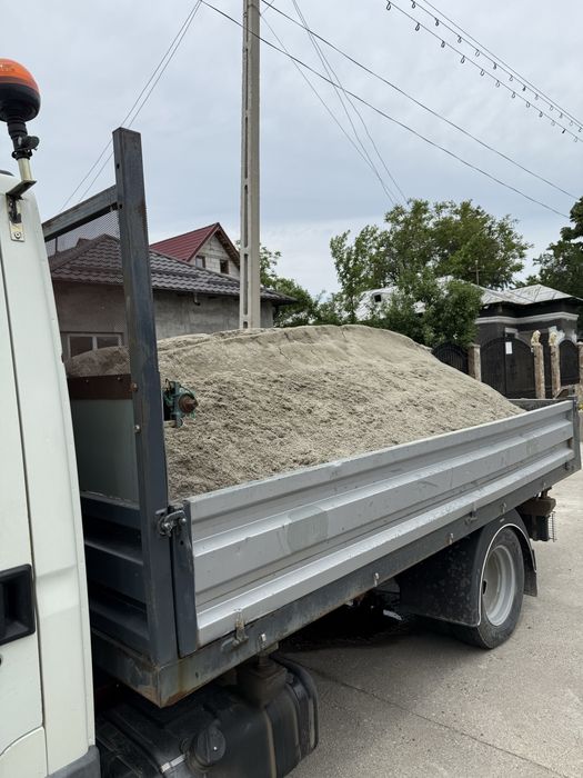 Nisip, piatra, sort, balast, pământ + transport basculabil
