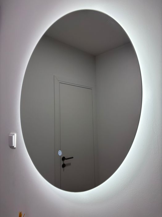 Set mască lavoar, lavoar, baterie și oglindă LED