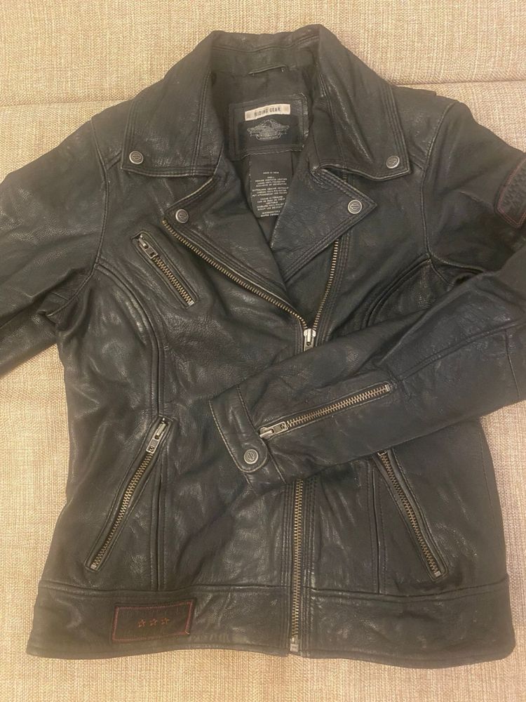 Harley davidson jacket geaca moto biker piele vintage rock opium