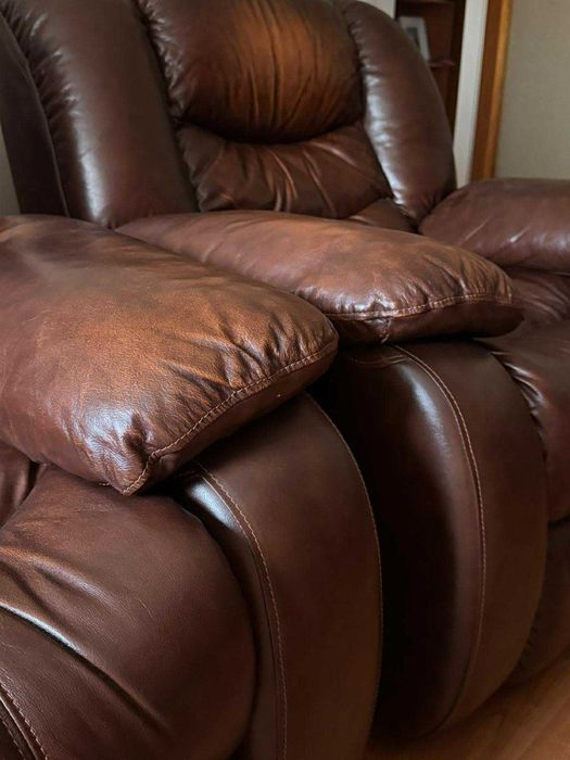 Canapea Extensibila + 2 Fotolii * piele naturala