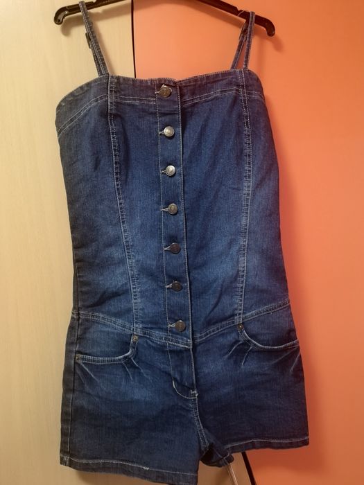 Salopeta blugi scurti