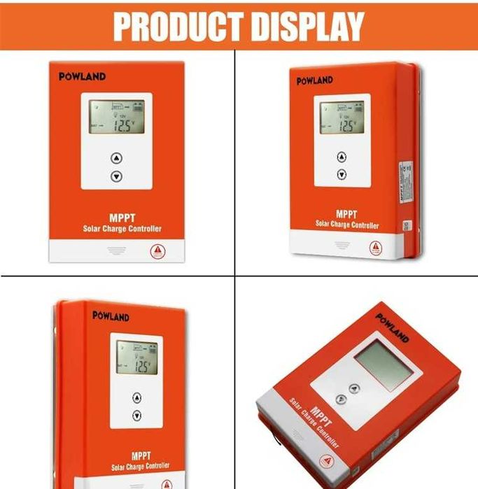 Controler Solar MPPT Powland 30A, 12V/24V Auto, cu Ecran LCD