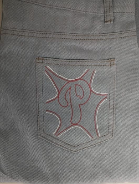 Джинсы бэгги голубого цвета