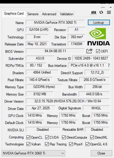 Vand placa video Asus TUF RTX 3060 Ti OC V2 8GB GDDR6 256-bit