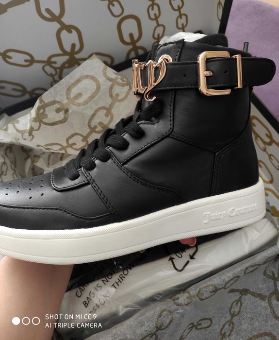 Juicy Couture - Нови високи кецове от естествена кожа