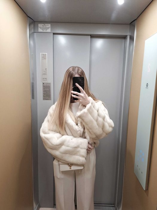 Haină scurtă eco Cream Luxe