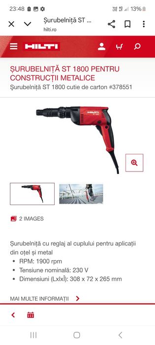 Filetanta rigips hilti 1800