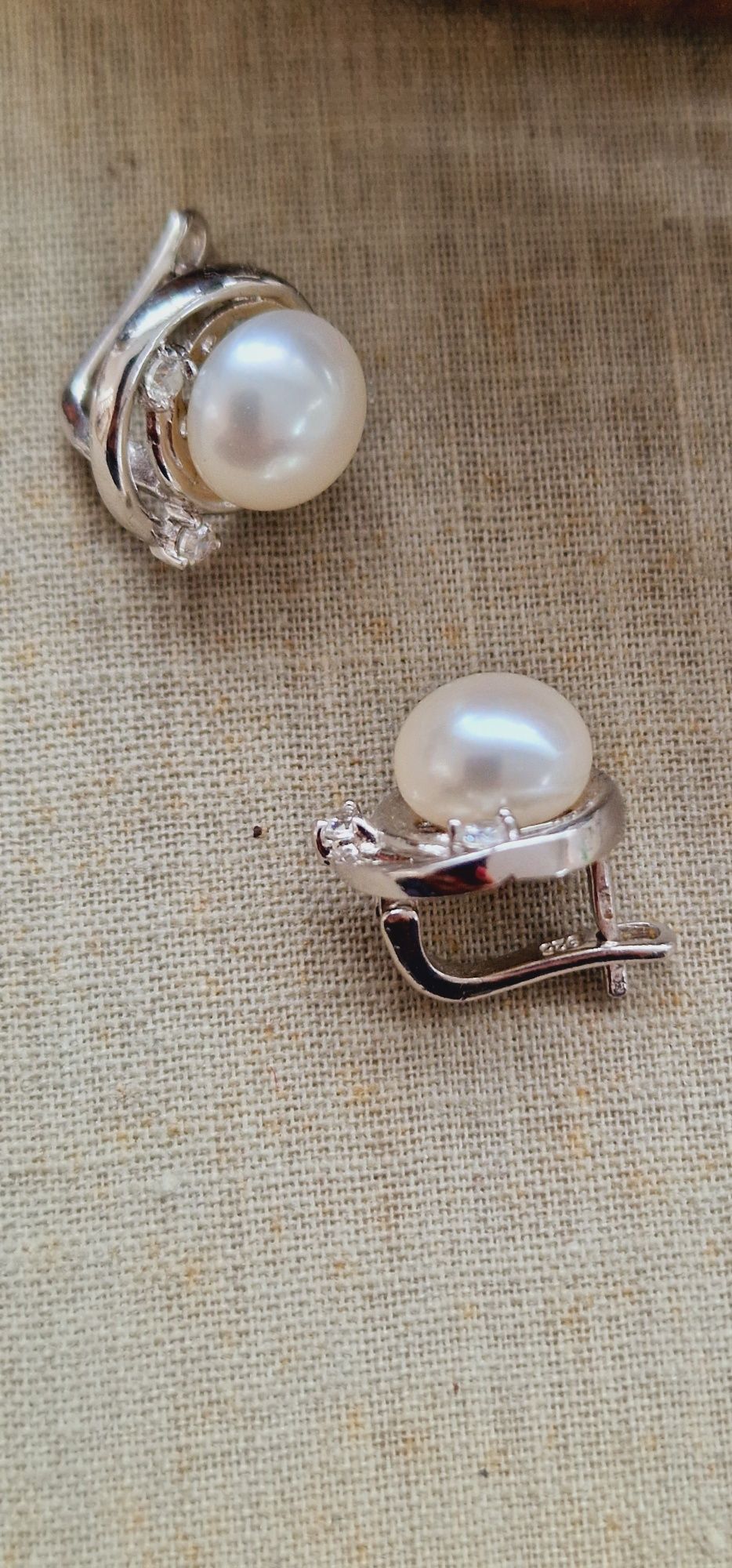 Inel, cercei, pandantiv argint si perle naturale