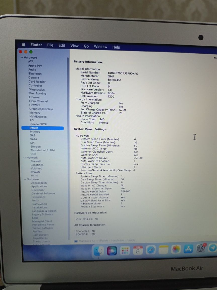 MacBook air core i5 2017.