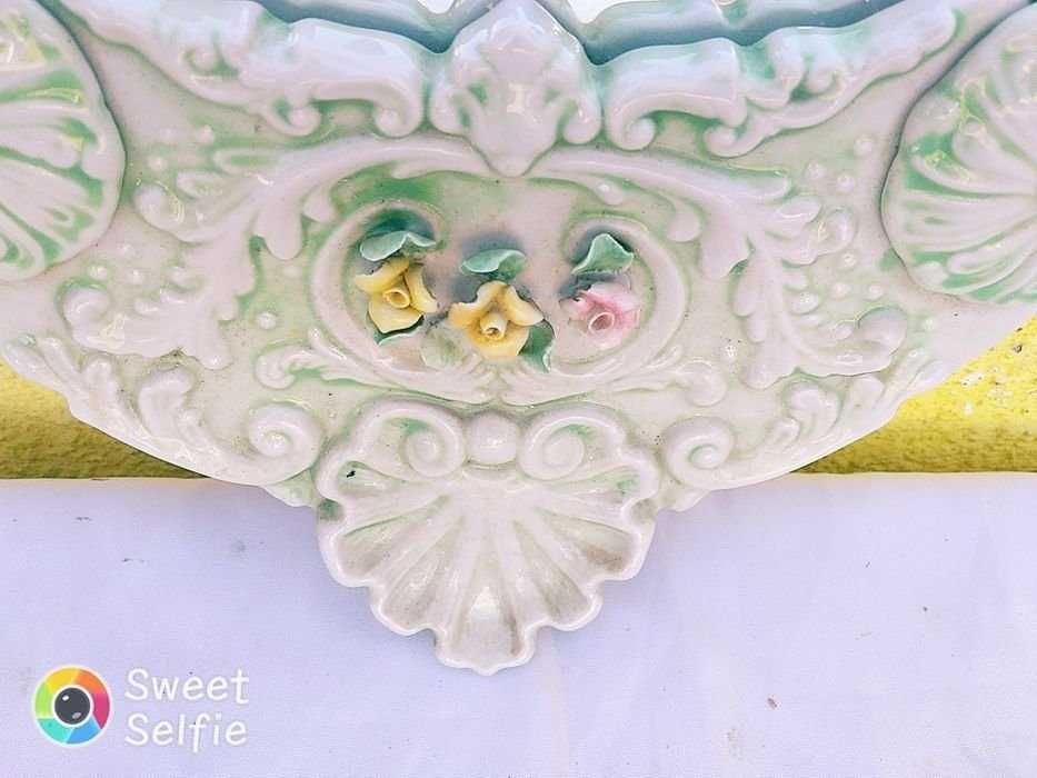 Oglinda din portelan cu doua aplice perete