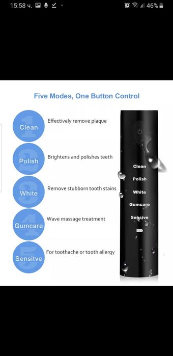 Електрическа четка за зъби с 4 глави