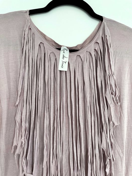 Vand rochie Rue des Trucs, roz pudrat, marime XS-M,cu franjuri in fata