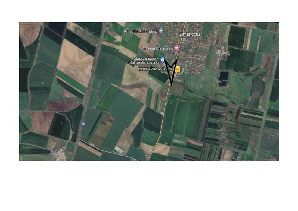 Teren 15.000 mp în Zimandcuz lângă Izolta la DN Arad - Oradea