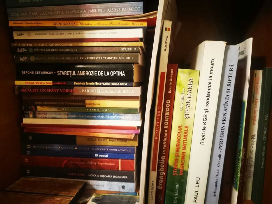 Cărți religie,romane, gramatica Limbii române 2 vol. Atlase color, CD