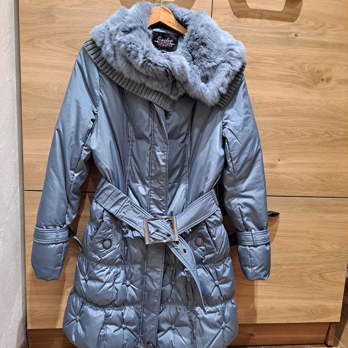 Зимно яке с яка от естествен косъм