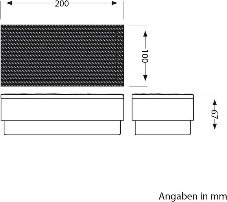 Дворна подова лампа за вграждане със сензор за външна употреба 20 x 10