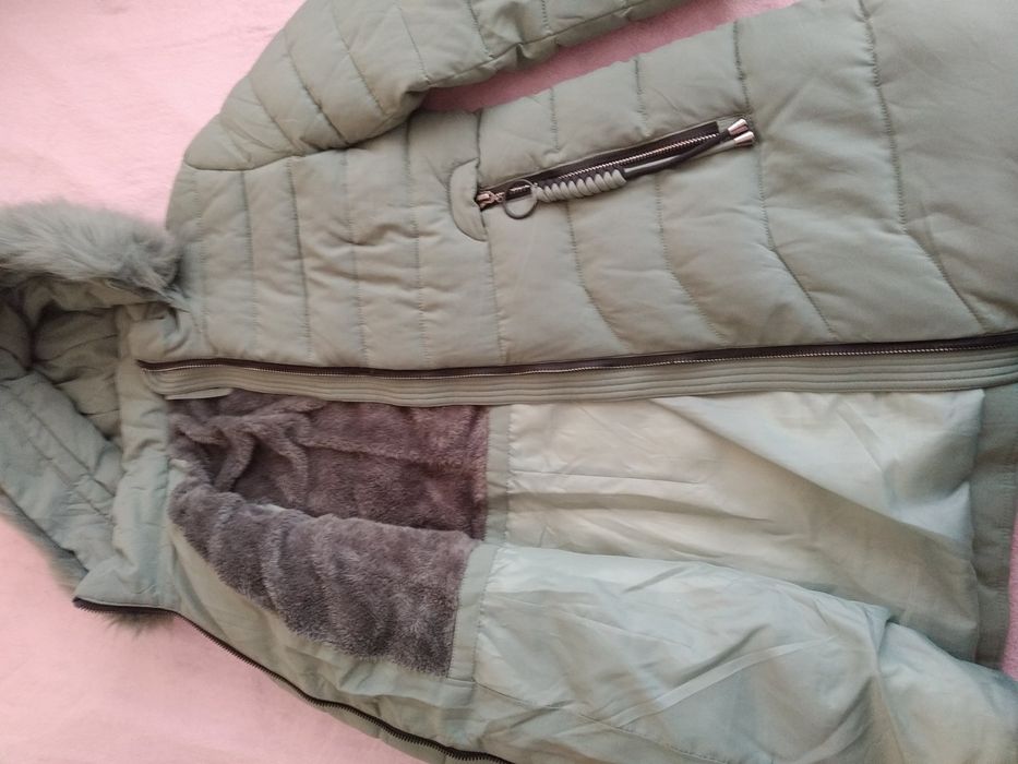 Синьо-зелено зимно дамско яке 44 номер (М/Л размер), Спиди/лично пр.