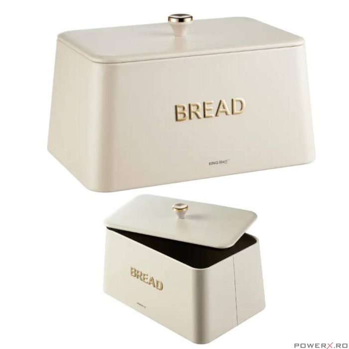 Cutie bej pentru paine, metalica, 35x23x21cm, Kinghoff
