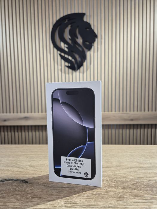 iPhone 16 Pro 128gb Black Neverlocked Nou Sigilat/Fact+Garantie