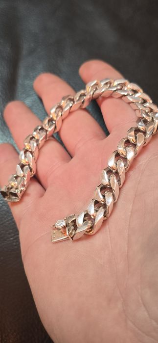 Brățară argint masivă cuban Franța 950%