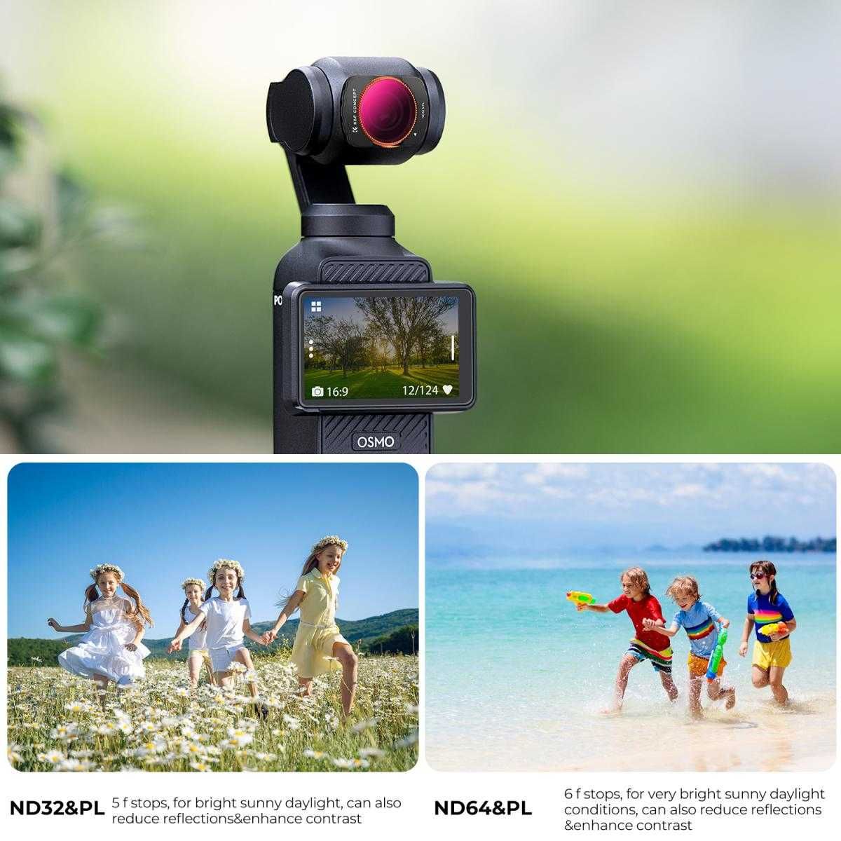 UV CPL ND Филтри K&F Concept за DJI Osmo Pocket 3