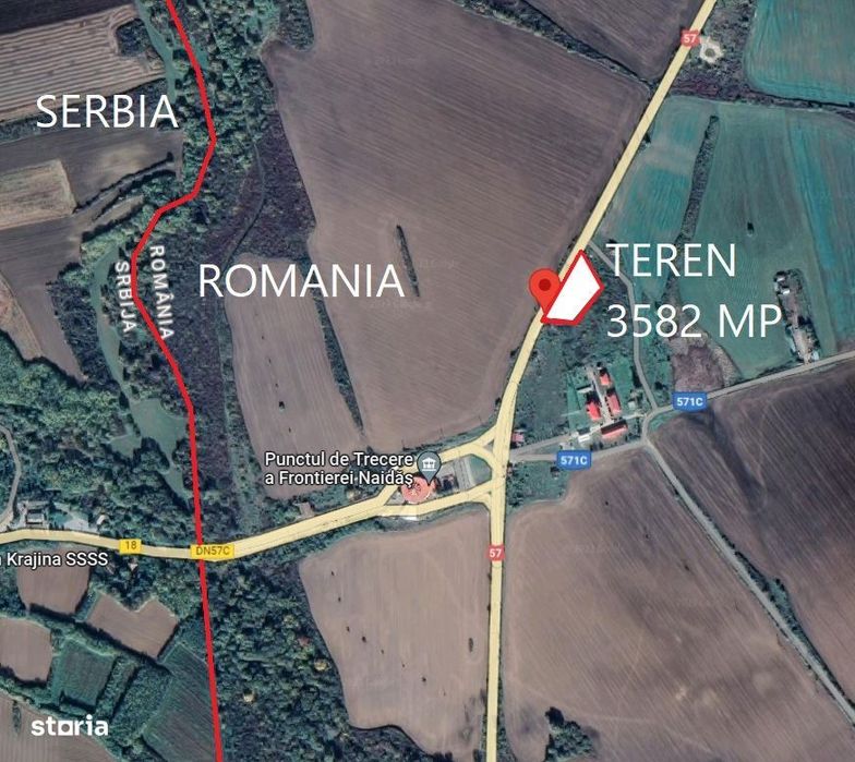 Vand teren 3500 mp, benzinarie, spalatorie, parcare TIR, Hotel, Naidas