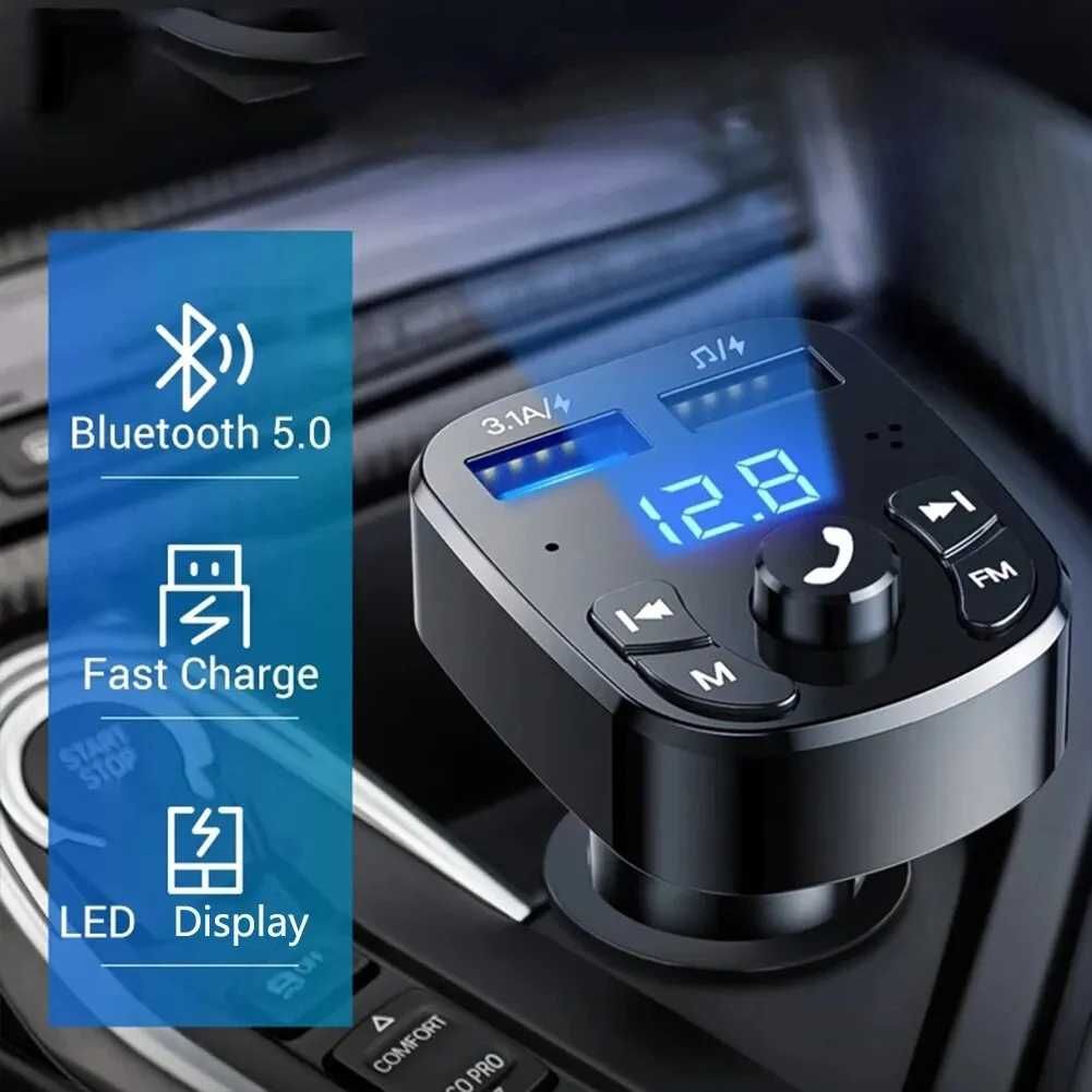 Авто Трансмитер Bluetooth 5.0 MP3 Player, fast charger Micro