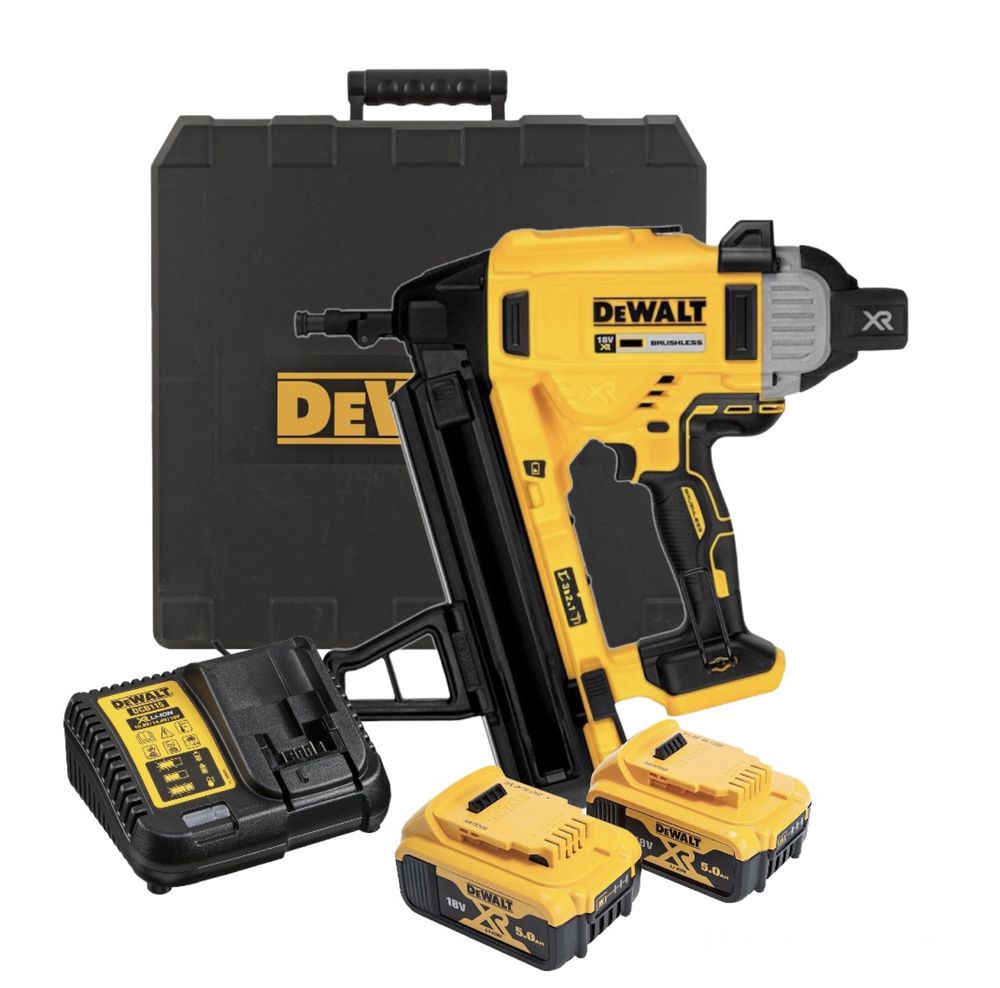 Такер за бетон и метал DeWALT DCN890 + 2бр 5Ah , Зарядно и Куфар