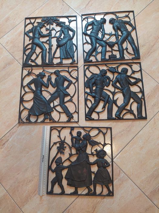 Ornamente metal ambutisat, tablou, decoratiune Buderus