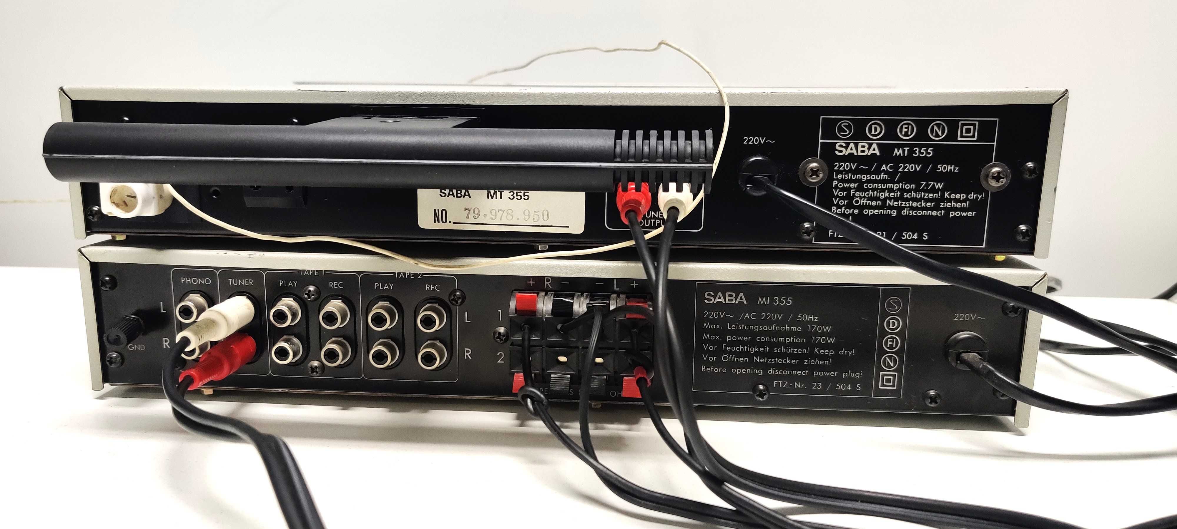 SABA MI 355 + MT 355 muzica stereo analog vintage