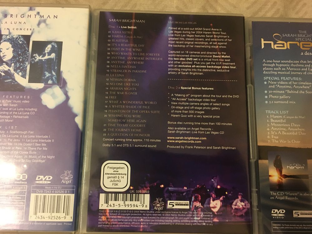 Sarah Brightman DVD колекция Оригинал